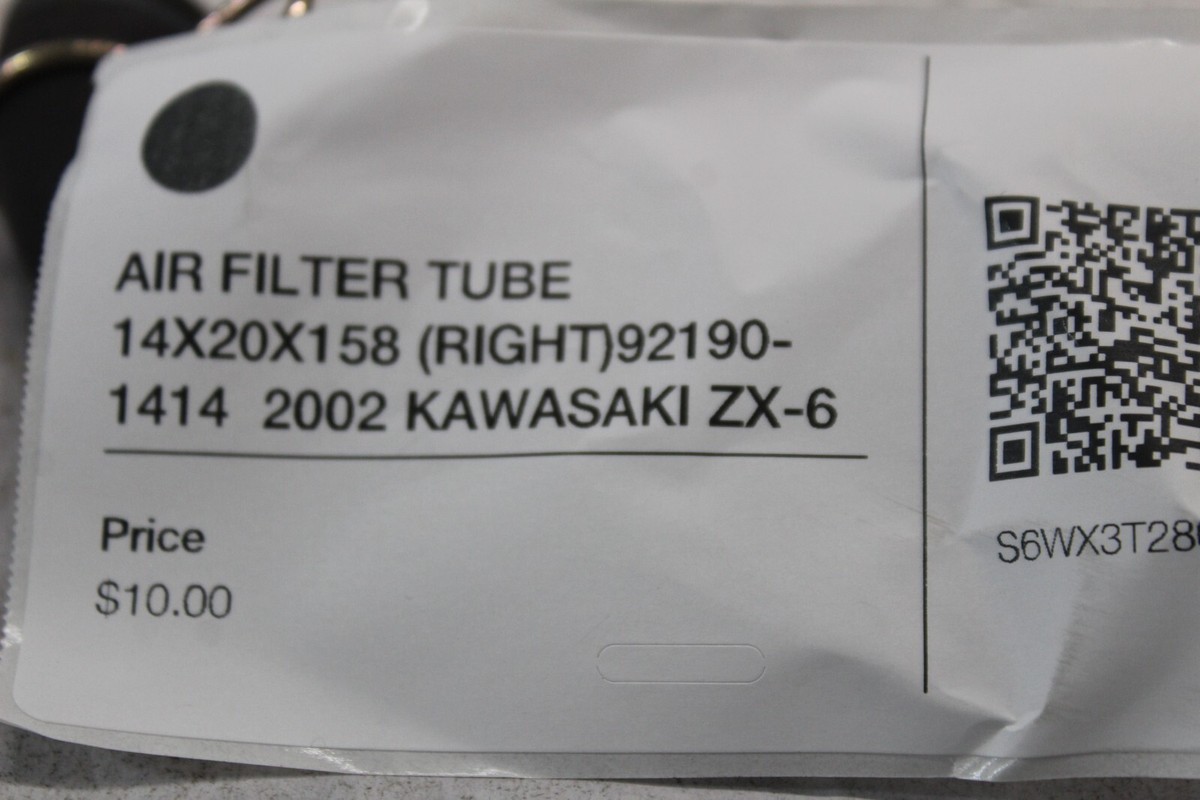 AIR FILTER TUBE 14X20X158 (RIGHT) 92190-1414 2002 KAWASAKI
