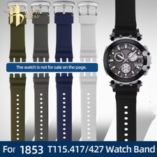 For Tissot T-Sport Series T115417/407/427 Rubber Strap Waterproof Watchband 22mm