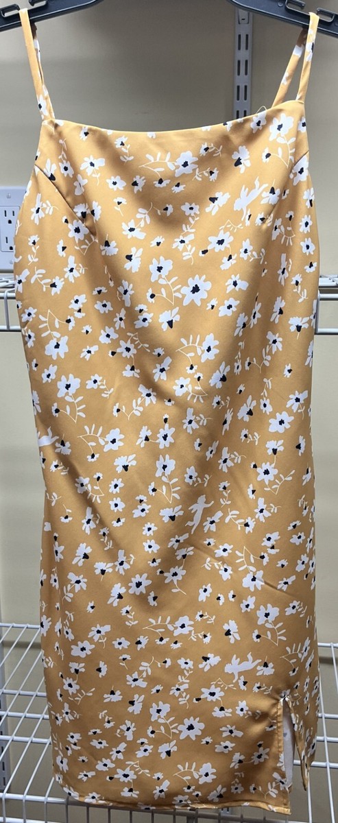 Princess Polly Dawson Mini Dress Mustard Flowers US Size 0 New Small Defect  | eBay