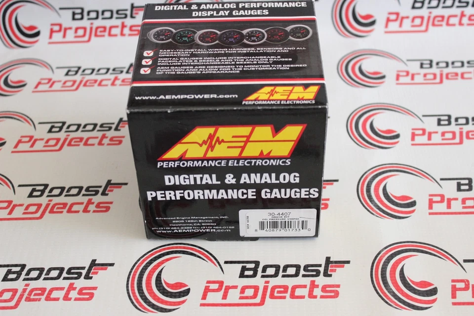 AEM 52mm Digital Oil Pressure 24 Green LED Display Gauges 0~150 psi EFI 30-4407 - Image 2 of 4