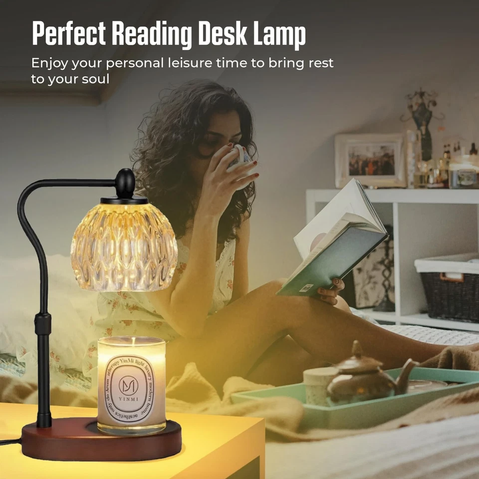 Lámpara Calentador de Velas Premium Impresionante Vidrio con Regulador con Sensor de Seguridad. Foto 4 de 4