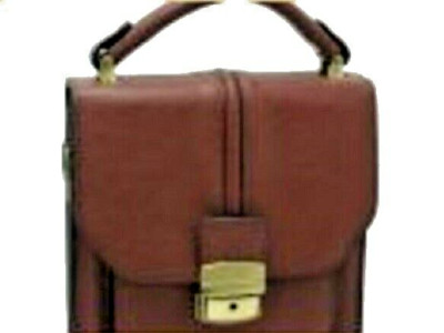 Sac Bandoulière Cuir Marron LANCHAS - Taille Moyenne, Style Professionnel/décontracté, Neuf étiqueté