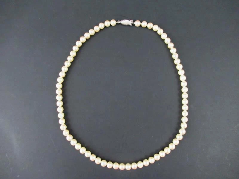 G silver pearl best sale necklace