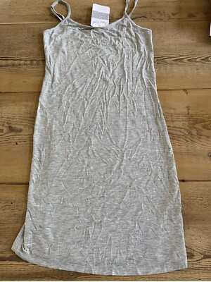 Hem & Thread Knit Long Cami Grey Large BNWT