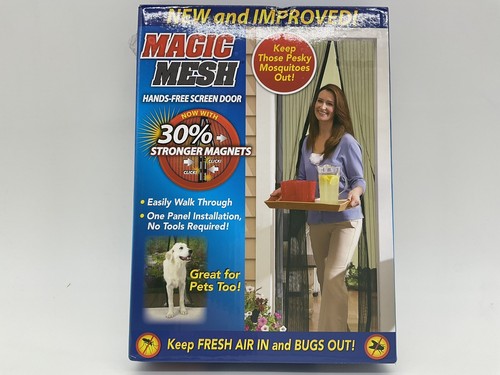 Magic Mesh Deluxe Magnetic Hands Free Screen Door Cover - Black