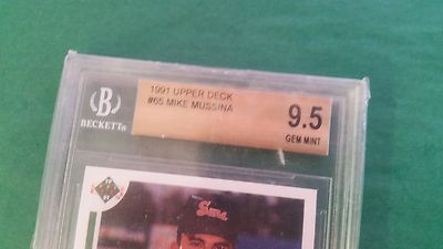MIKE MUSSINA 1991 UPPER DECK CARD #65 ORIOLES/YANKEES (TOP