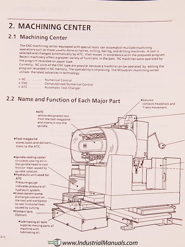 Manual de mantenimiento de piezas Mitsubishi Diacenter M-V50C V60C V65C, programa de operación VMC - Imagen 5 de 6