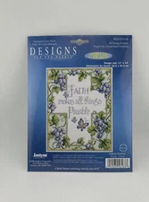 Janlynn Designs For The Needle  "All Things Possible"  Cross Stitch Kit    NEW