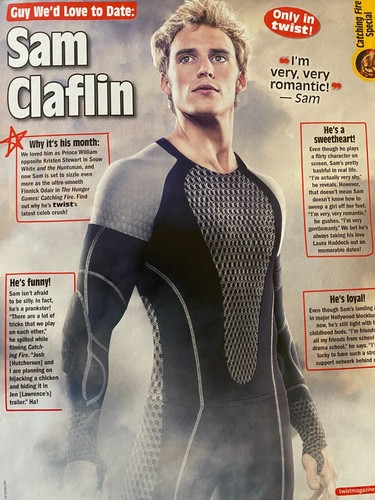 Josh Hutcherson, Jennifer Lawrence, Sam Claflin, Double Full Page Vintage Pinup - Picture 2 of 2