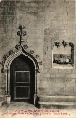 CPA AK BARCELONA Catedla Claustros Puerta de Sta Lucia y tumba SPAIN (672838)