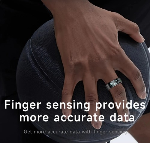 SR08 Smart Ring 5ATM Waterproof Bluetooth 5.1 Heart Rate Blood Oxygen Monitor - Photo 6 sur 15