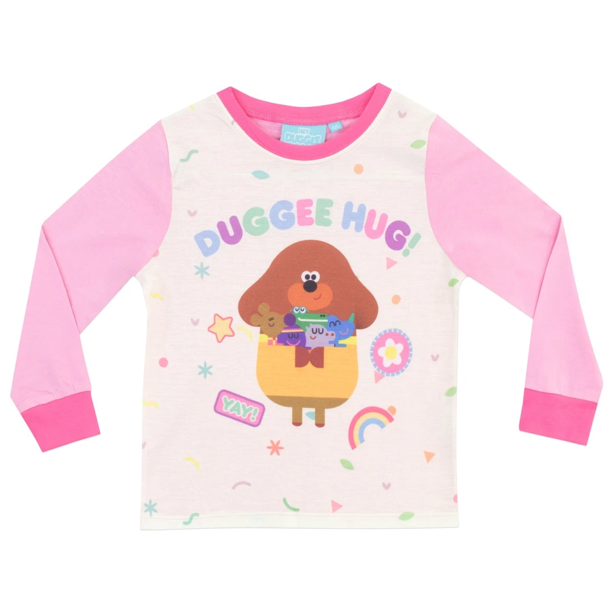 Hey Duggee Pyjamas Toddlers Kids Girls 2 3 4 5 Years PJs Long Sleeve Pink Set