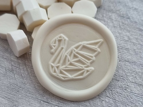 Sello de cera de cisne, estampillas geométricas de sellado de cera de latón de pájaro, invitación de boda - Imagen 9 de 12