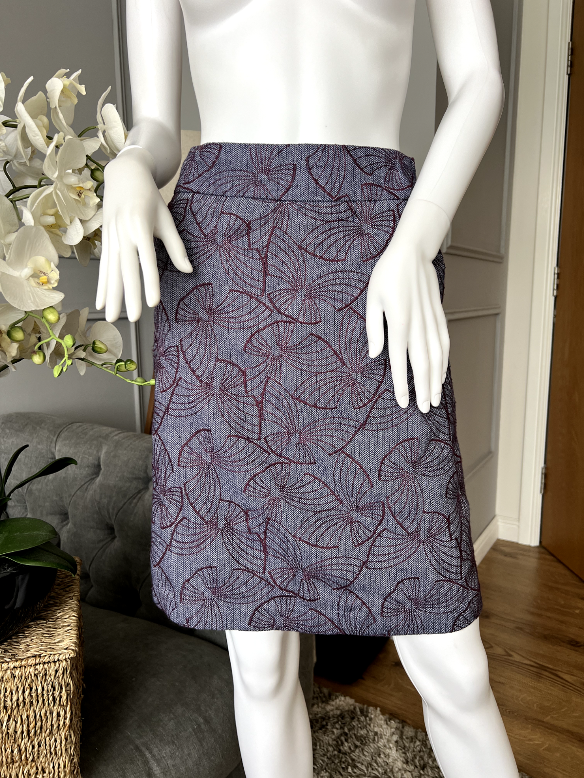 White Stuff UK 8 Wool Blend Skirt with Polyester