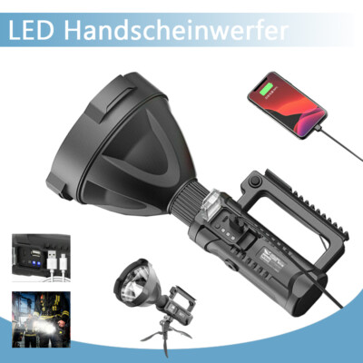 Super Hell Licht LED Handscheinwerfer Camping USB-Suchscheinwerfer Taschenlampe