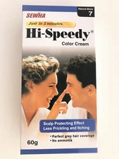NO AMMONIA, HI-SPEEDY (NATURAL BLACK # 7) PREMIUM HAIR COLOR CREAM