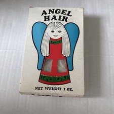 Vintage Spun Glass Angel Hair Christmas Union Wadding Co. Made in USA 1 oz