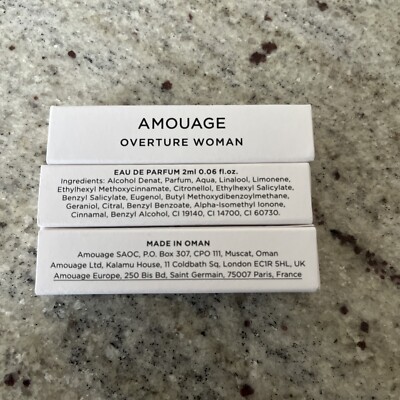 Amouage Overture Woman 3x 2 Ml Eau De Parfum