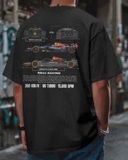 Red Bull Racing RB20 Fan Art T-Shirt F1 Graphic Unisex Tee Motorsport Gift