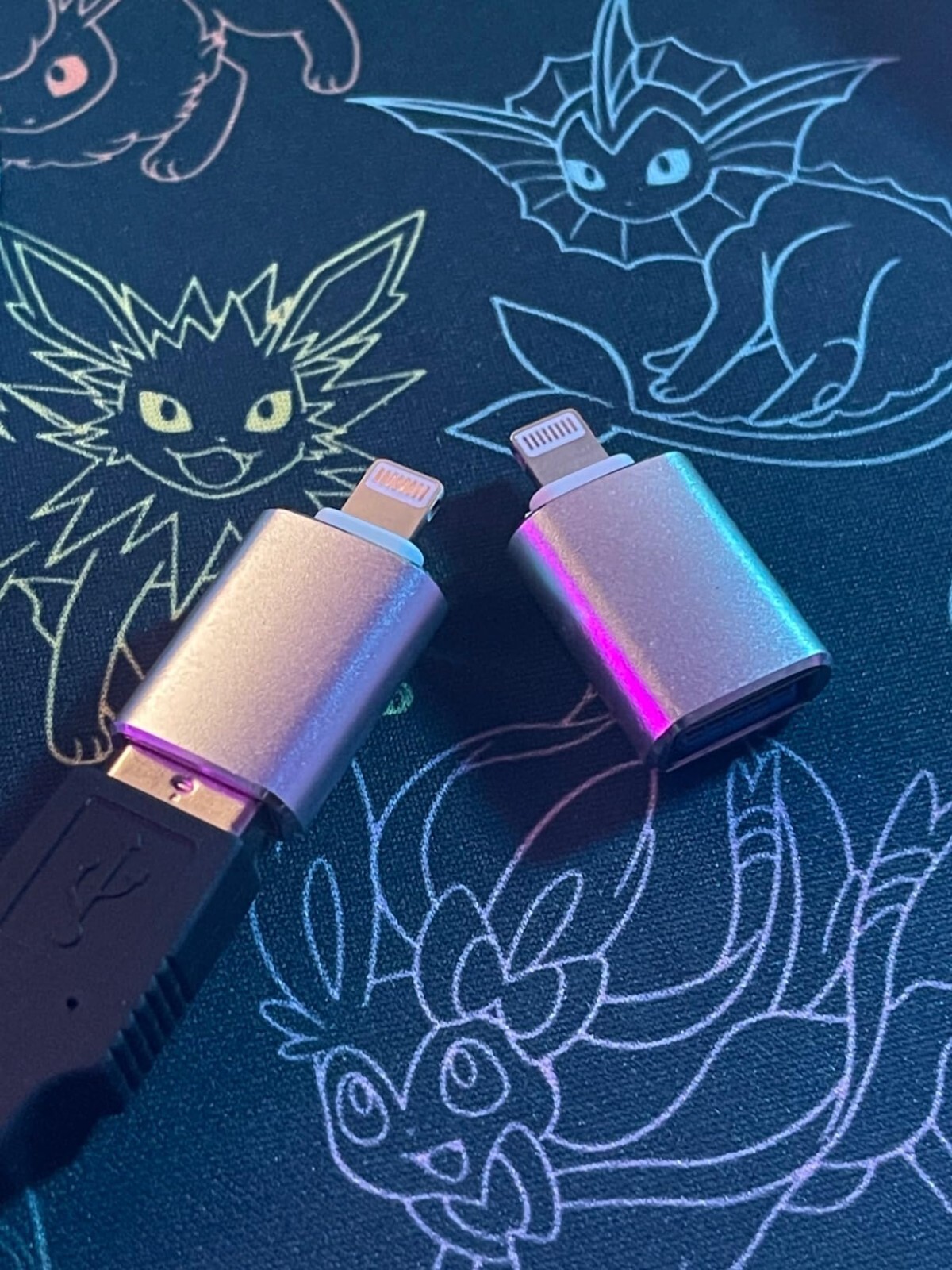 2-Pack Male to USB Female Camera Adapter Portable OTG Cable