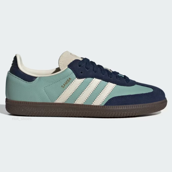 Женские кроссовки Adidas Samba OG Hazy Green/Night Indigo - JI4208 с ускоренной доставкой