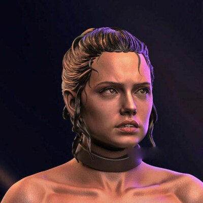 1/8 16cm Nude Rey 3D Print Figure GK Model Kit Unpainted Unassembled