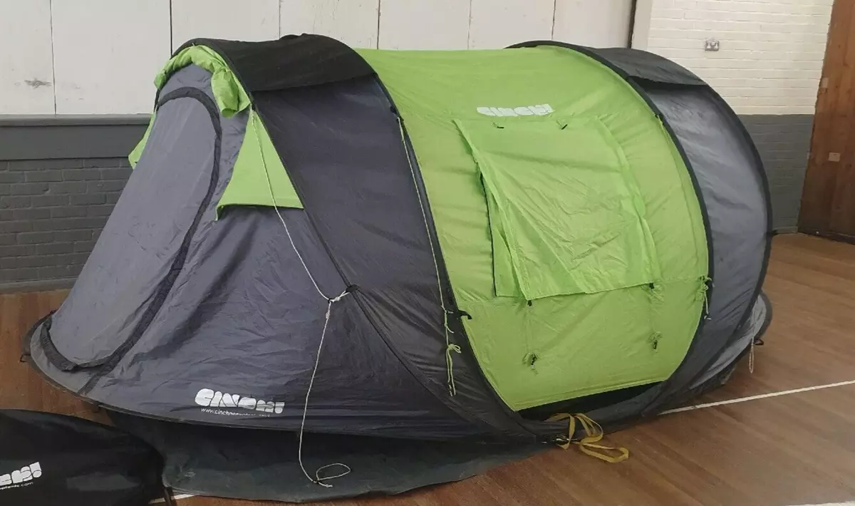 Cinch pop up tent. 4 person accs Good condition Similar To Quechua