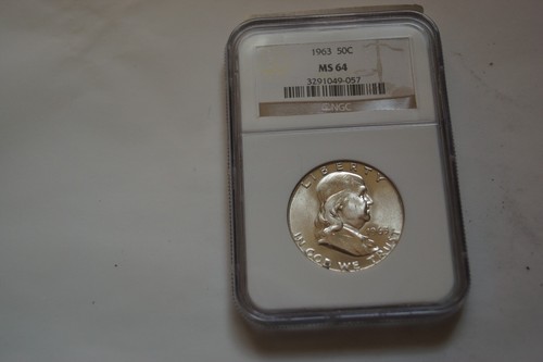 1963 P Franklin Half Dollar NGC MS 64