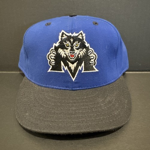 Vintage MILB 7 1/2 Pro Line Hat On Field Pro Model Defunct Madison Black Wolves