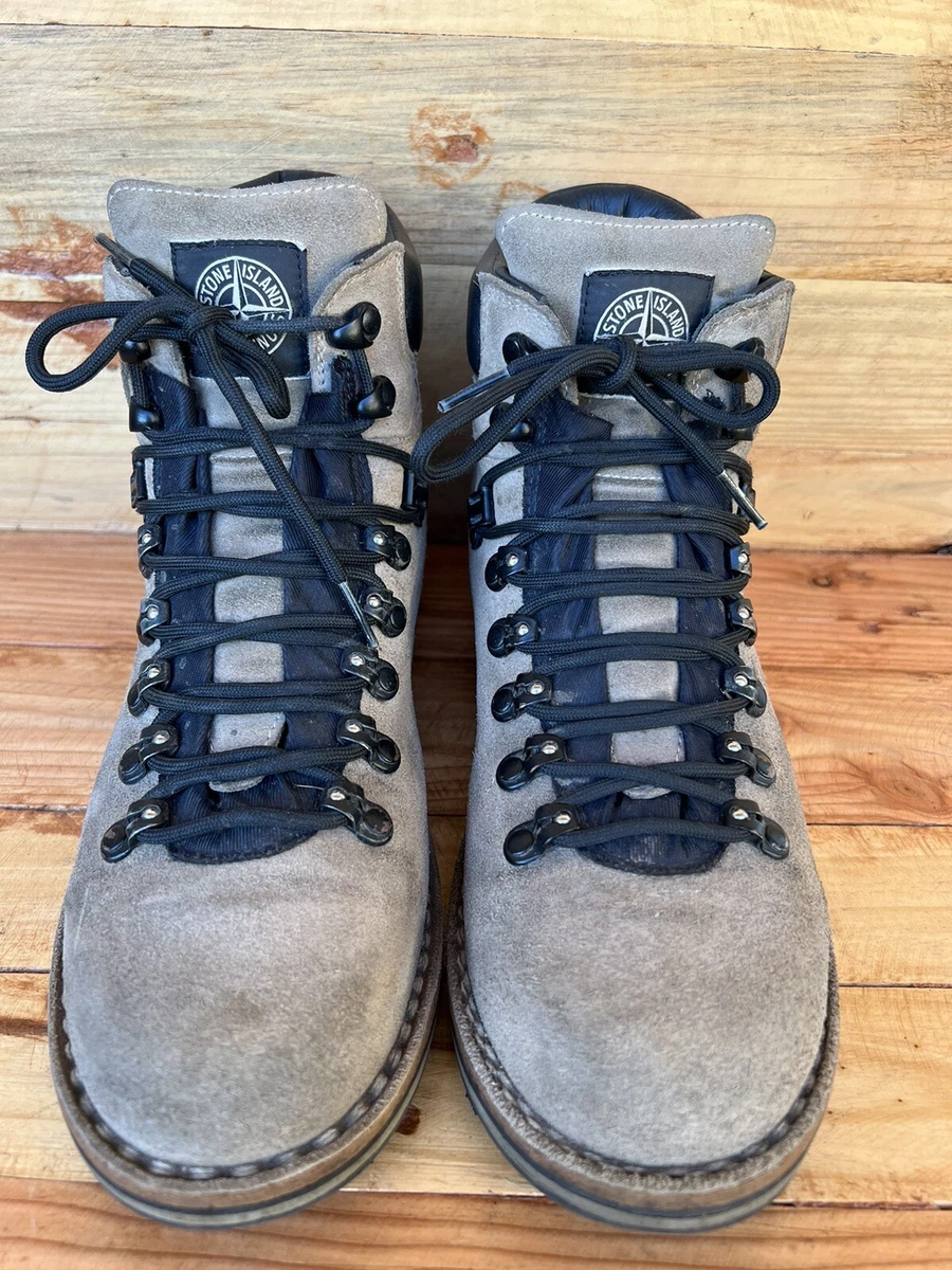 Rare Stone Island By DIEMME Gray Suede Mountain Boots Size 42 / US 8 / UK 7
