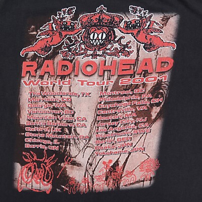 Vintage RADIOHEAD Amnesiac World Tour 2001 Japan Quebec USA
