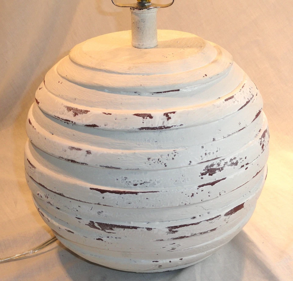 Lámpara de mesa de cerámica Fangio Nature W-8826 blanco envejecido sin pantalla 10" de diámetro Foto 2 de 4