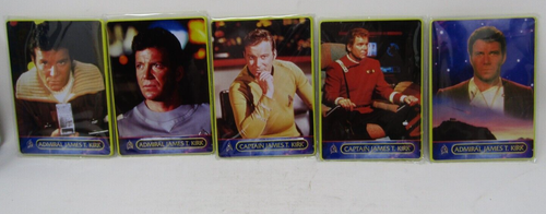 STAR TREK 5 EMBOSSED METAL COLLECTOR CARDS 1997 JAMES T KIRK - Picture 2 of 5