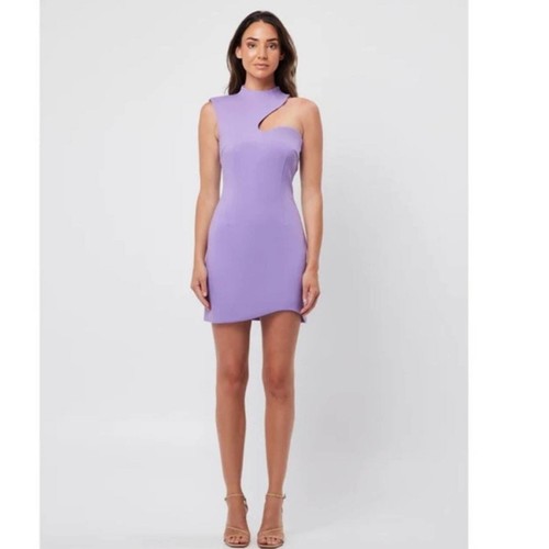 elliatt method purple ponte cut-out bodycon cocktail mini dress size small new - Picture 8 of 9