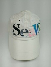 Seaworld Cap Hat White Youth Strapback Embroidered Animal Letters