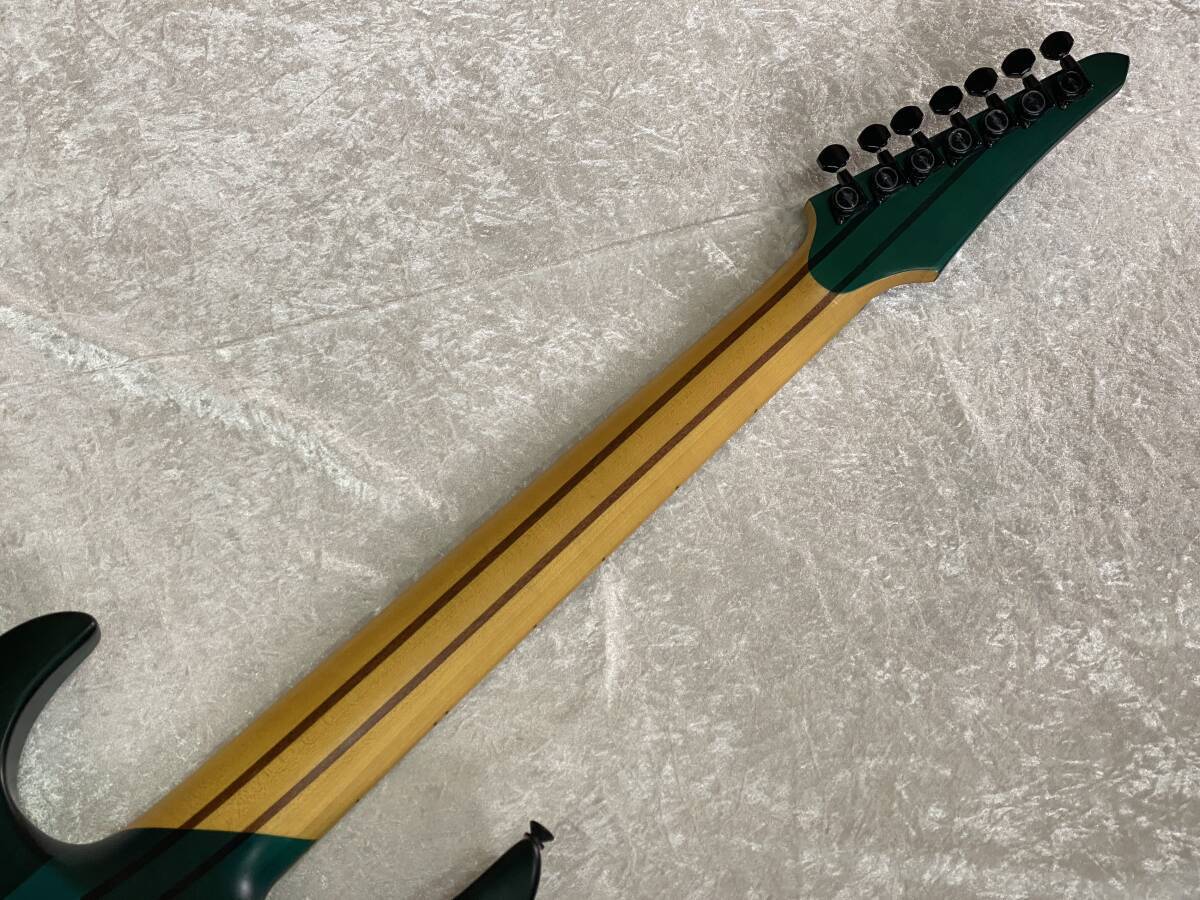 Electric Guitar GfC GNRF7-300 Quilted Top Green Burst Good