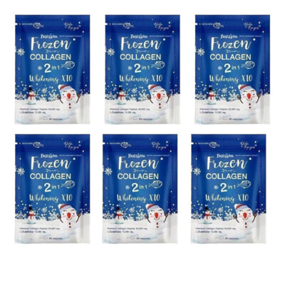 6x Frozen Collagen Glutathione Peptides Whitening Bright Skin