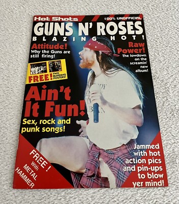 Guns N' Roses 1994 Axl Rose Metal Hammer Rock UK Poster Music