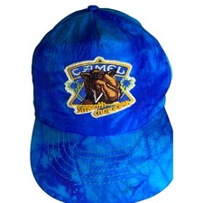 Gorra Joe Camel Suave NYLON Espalda a Presión De Colección Ligera Azul Ala Plana
