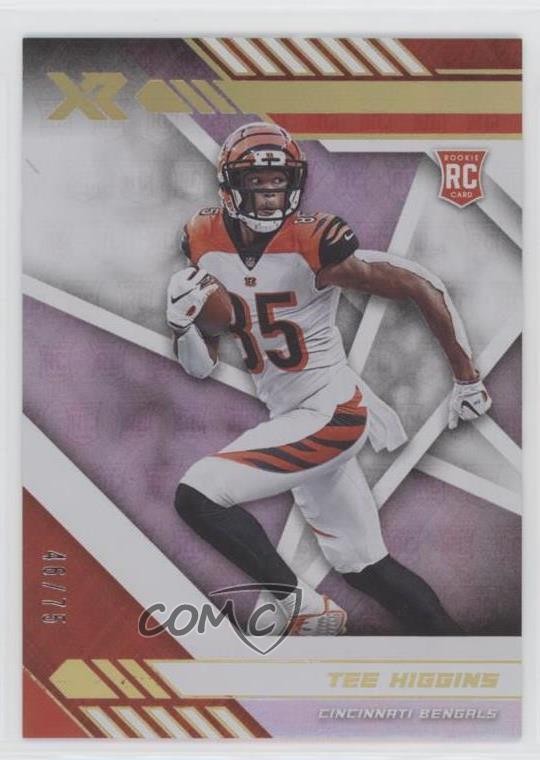 2020 Panini XR Rookie White 46/75 Tee Higgins #110 Rookie RC 0l1o