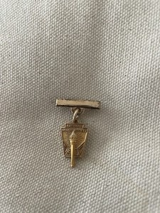National Honor Society Vintage Lapel/Hat/Tie Pin Gold Tone, Torch