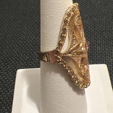 Anillos Acrílicos Gruesos Y Llamativos – Accesorio De Moda Para Mujer – ABS Dorado Multicolor – Tamaño 3.5 X 1.7 Cm – Regalo Elegante