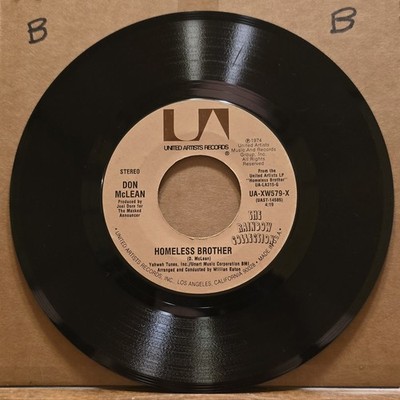Don Mclean: Homeless Brother / La La Love You - United Artists Records VG+