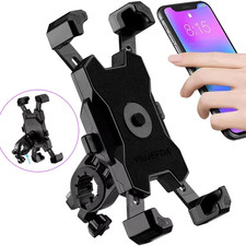 Motorcycle Phone Mount Auto Lock 100mph Military Anti-Shake Bike Phone Holder US