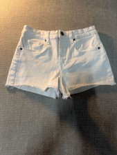 BlankNYC The Barrow Vintage High-Rise Cut-Off White Denim Jean Shorts Size 26