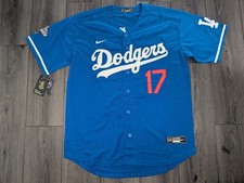 Shohei Ohtani 2025 World Series Dodgers Jersey Kanji BLUE Men's XL