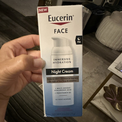 Eucerin Immersive Hydration Night Cream Hyaluronic B5 Fragrance Free 2.5 oz