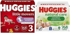 Little Movers Bundle: Huggies Baby Diapers, Size 3 3