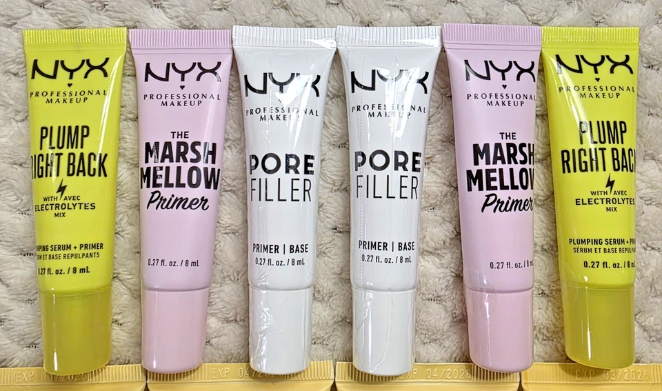 NYX HUGE NEW Primer LOT Blur Screen SPF 30 Plump Right Back Plumping Serum - Image 4 of 4