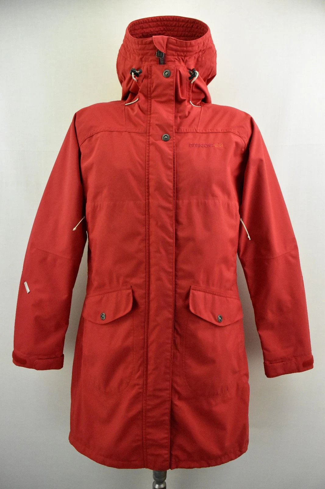 DIDRIKSONS Thelma Jacket Women`s Coat Storm System Waterproof Parka Hooded sz 38